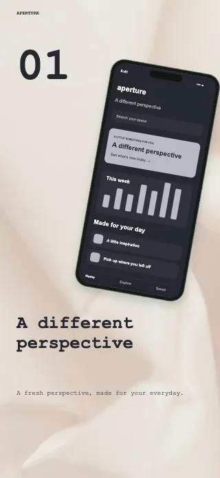Aperture screenshot design: Cover story