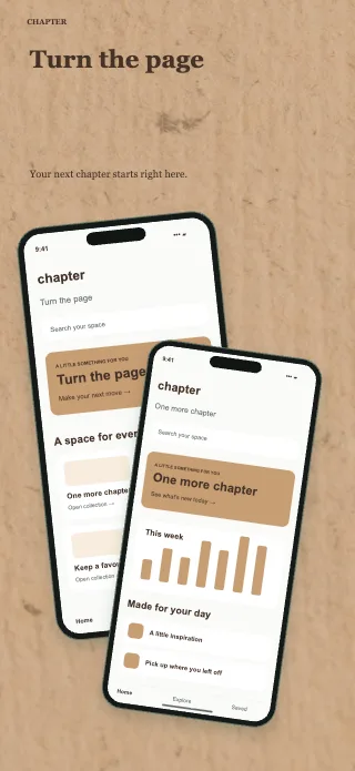 Chapter screenshot design: Offset stack