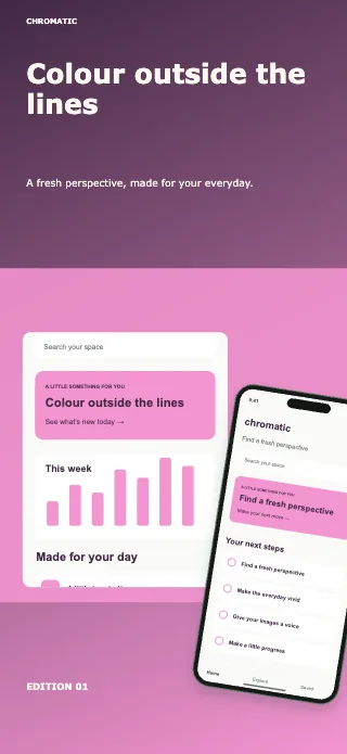 Chromatic screenshot design: Colour gallery