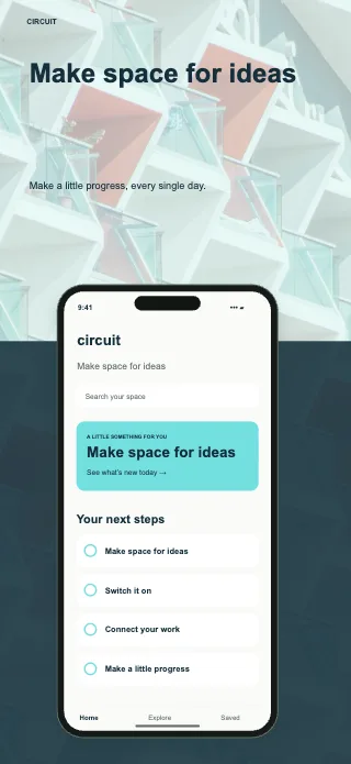 Circuit screenshot design: Colour block