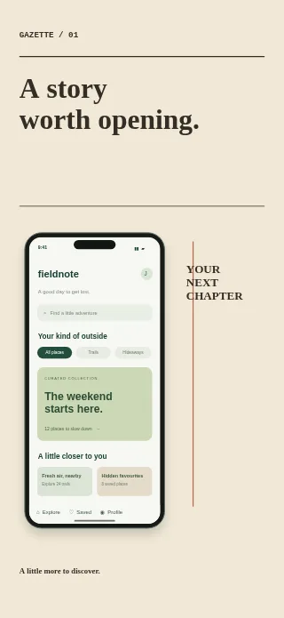 Gazette Deluxe App Store screenshot layout, Opening statement