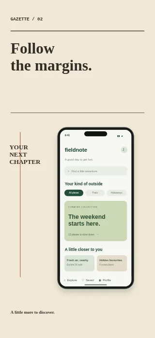 Gazette Deluxe App Store screenshot layout, New perspective