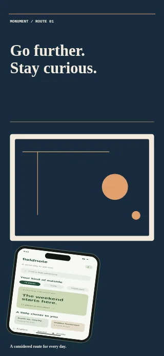 Monument Deluxe App Store screenshot layout, Opening statement