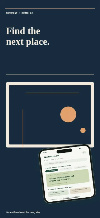 Monument Deluxe App Store screenshot layout, New perspective