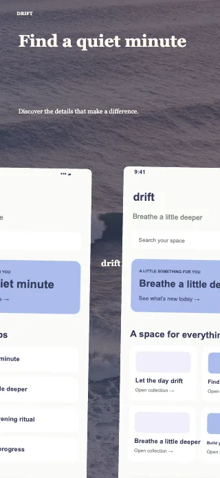 Drift screenshot design: Cutout duo