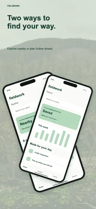 Fieldwork screenshot design: Crossing screens