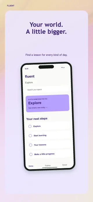 Fluent screenshot design: Framed story