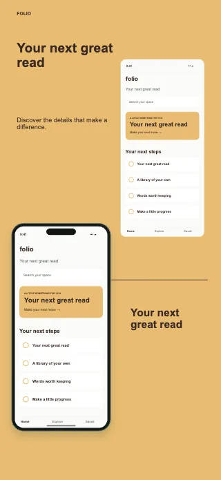 Folio screenshot design: Blueprint grid