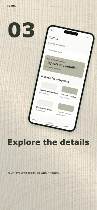 Forma screenshot design: Cover story
