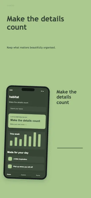 Habitat screenshot design: Fresh ledger