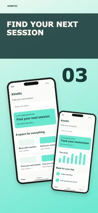 Kinetic screenshot design: Scoreboard