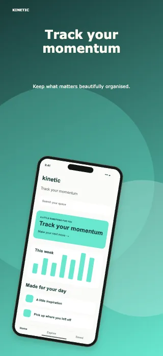 Kinetic screenshot design: Orbital