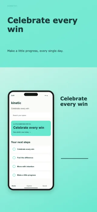 Kinetic screenshot design: Fresh ledger
