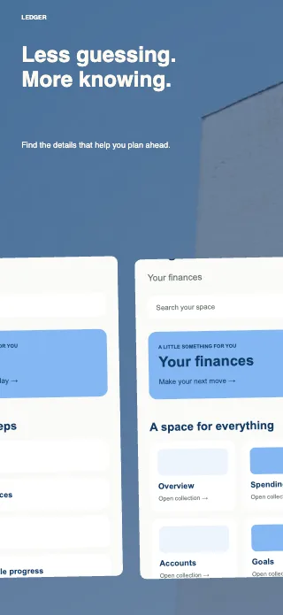 Ledger screenshot design: Panorama