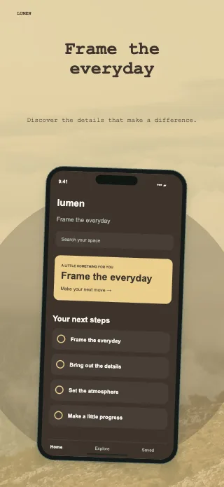 Lumen screenshot design: Spotlight