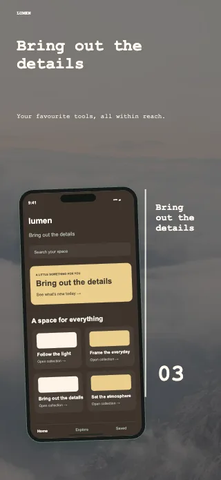 Lumen screenshot design: Side notes