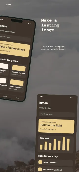 Lumen screenshot design: Right column