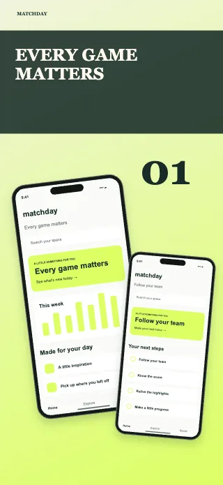 Matchday screenshot design: Scoreboard