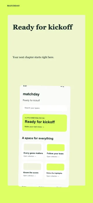 Matchday screenshot design: Studio border