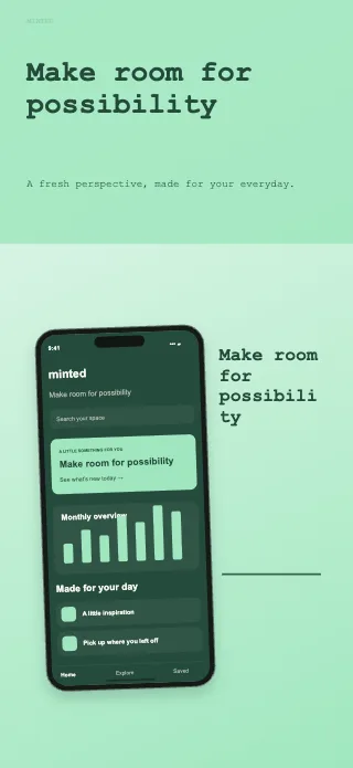Minted screenshot design: Fresh ledger