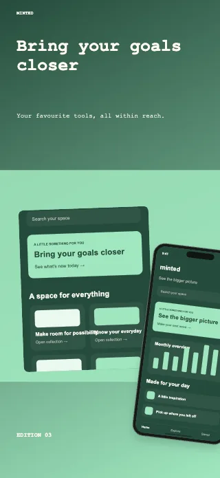 Minted screenshot design: Colour gallery