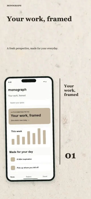 Monograph screenshot design: Side notes