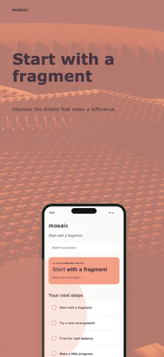 Mosaic screenshot design: Low horizon