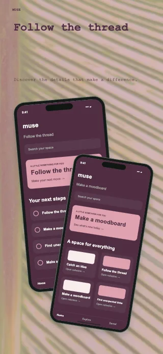 Muse screenshot design: Offset stack