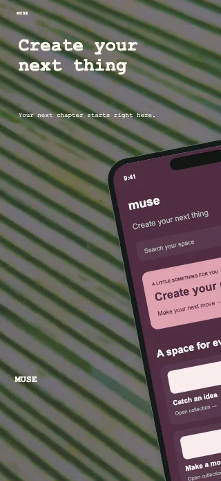 Muse screenshot design: Corner crop