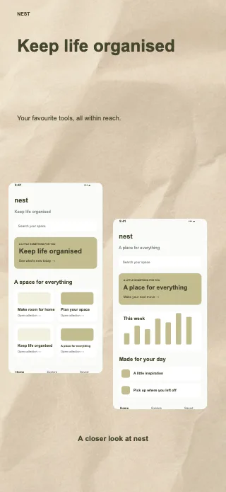 Nest screenshot design: Gallery