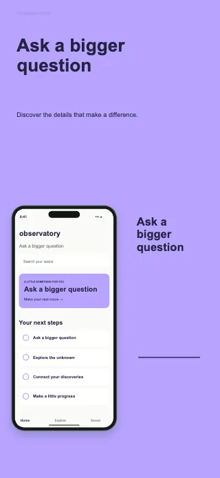 Observatory screenshot design: Fresh ledger