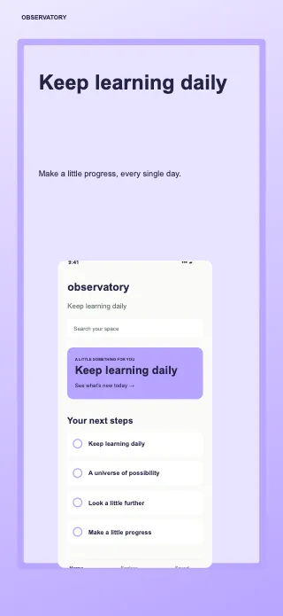 Observatory screenshot design: Studio border