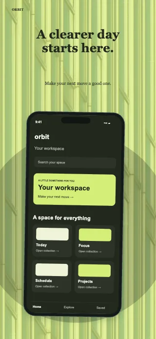 Orbit screenshot design: Spotlight