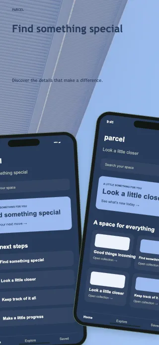 Parcel screenshot design: Oversized pair