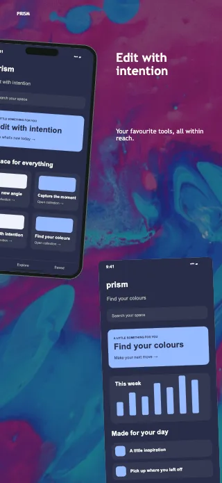 Prism screenshot design: Right column