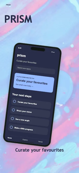 Prism screenshot design: Poster