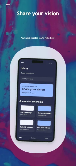Prism screenshot design: Portrait window