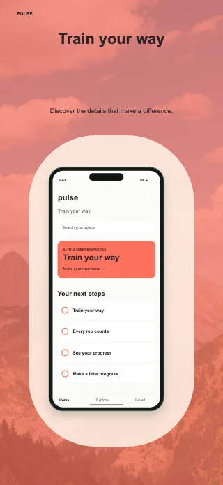 Pulse screenshot design: Portrait window