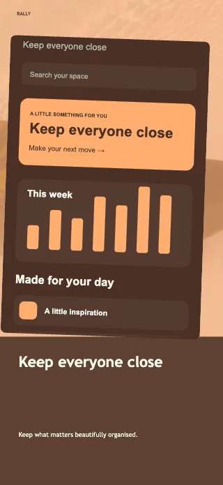 Rally screenshot design: Screen story