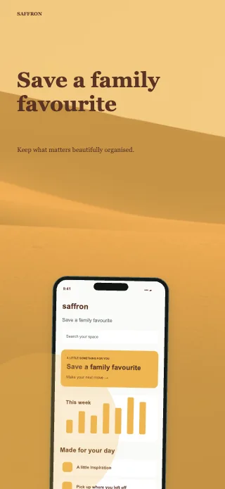 Saffron screenshot design: Low horizon