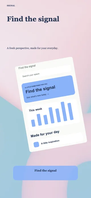 Signal screenshot design: Floating detail