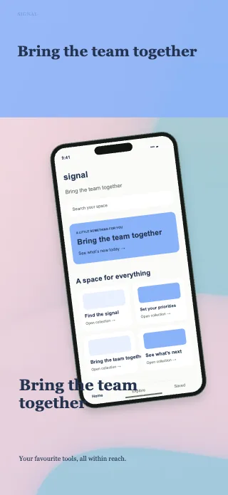 Signal screenshot design: Horizon