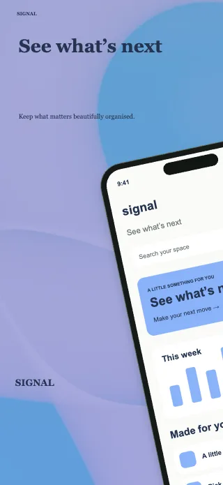 Signal screenshot design: Corner crop