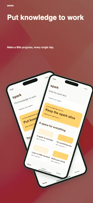Spark screenshot design: Crossing screens