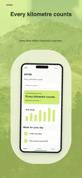 Stride screenshot design: Portrait window