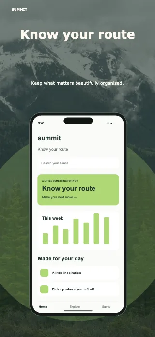 Summit screenshot design: Spotlight
