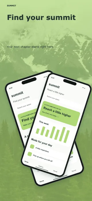 Summit screenshot design: Crossing screens