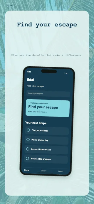Tidal screenshot design: Framed story